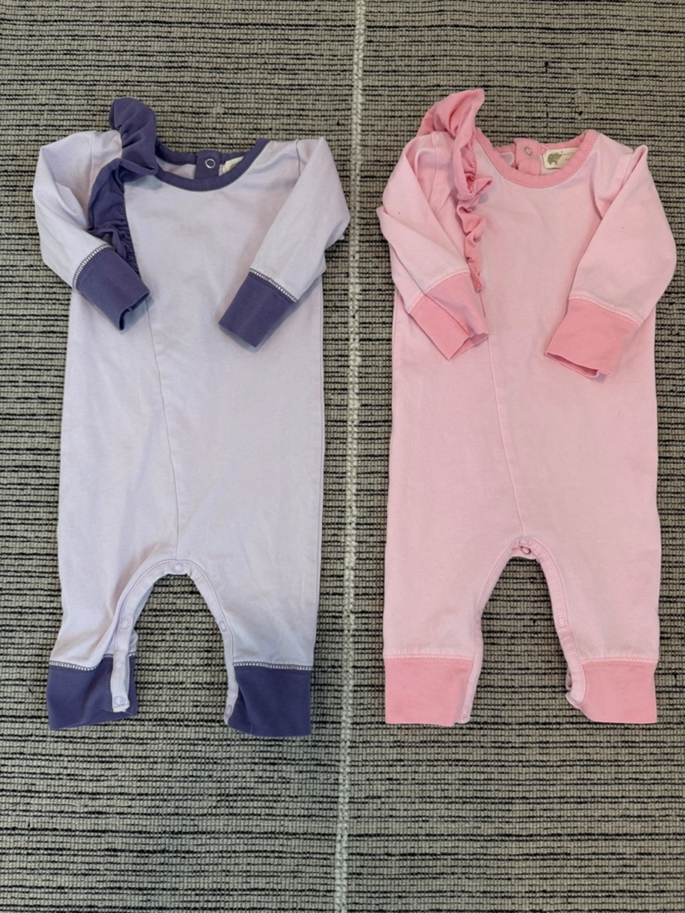 Monica + Andy Ruffle Sleeve Romper Twin Bundle